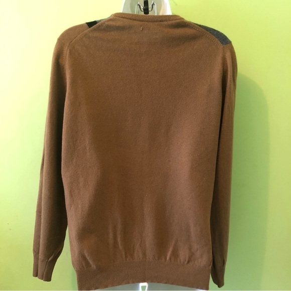 VINTAGE Aquascutum Colour Block Knit Wool Crew Neck Sweater - Picture 7 of 8